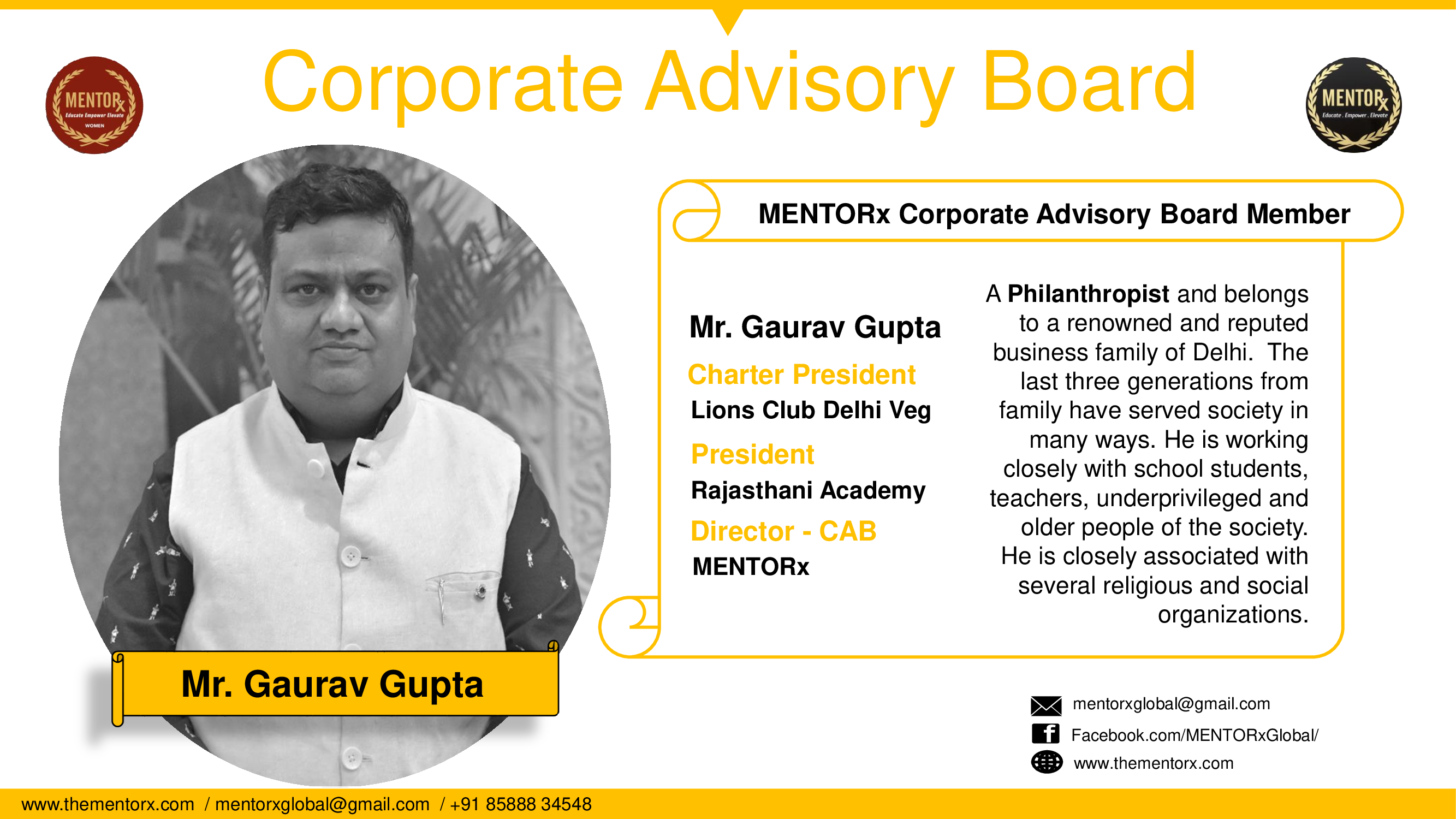 MENTORx - Mr. Gaurav Gupta - CAB